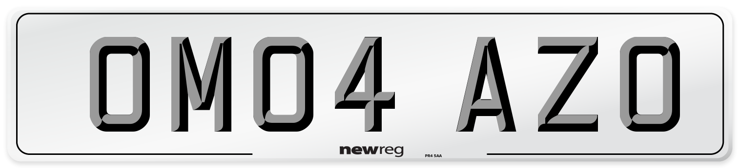 OM04 AZO Number Plate from New Reg